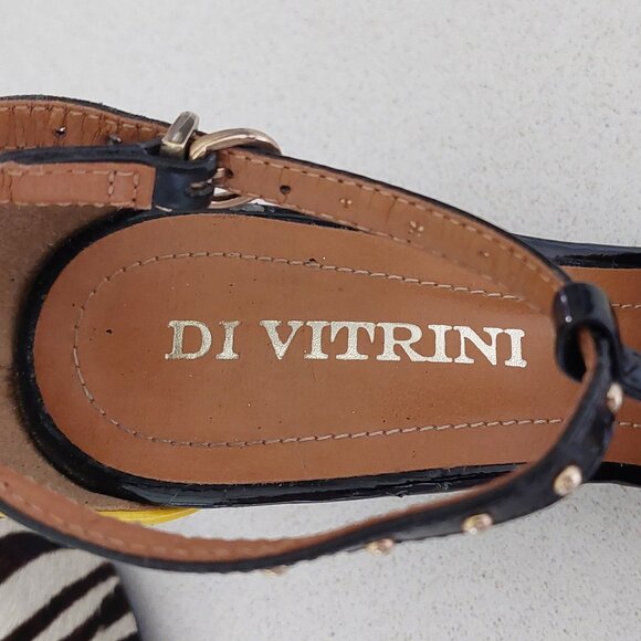 DI Vitrini Zebra Pattern Block/Wedge Heel Shoes Womens Size 6 - Picture 13 of 16
